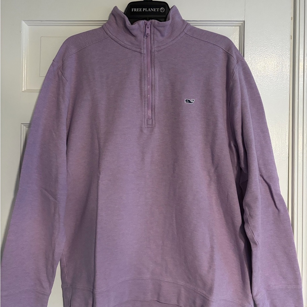 Vineyard Vines Men's Purple/Lavander Zip-Up Sweater